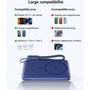 Voir la diapositive 5 : INIU Batterie nomade 5000 mAh magnet Qi2 MagPro slim bleu