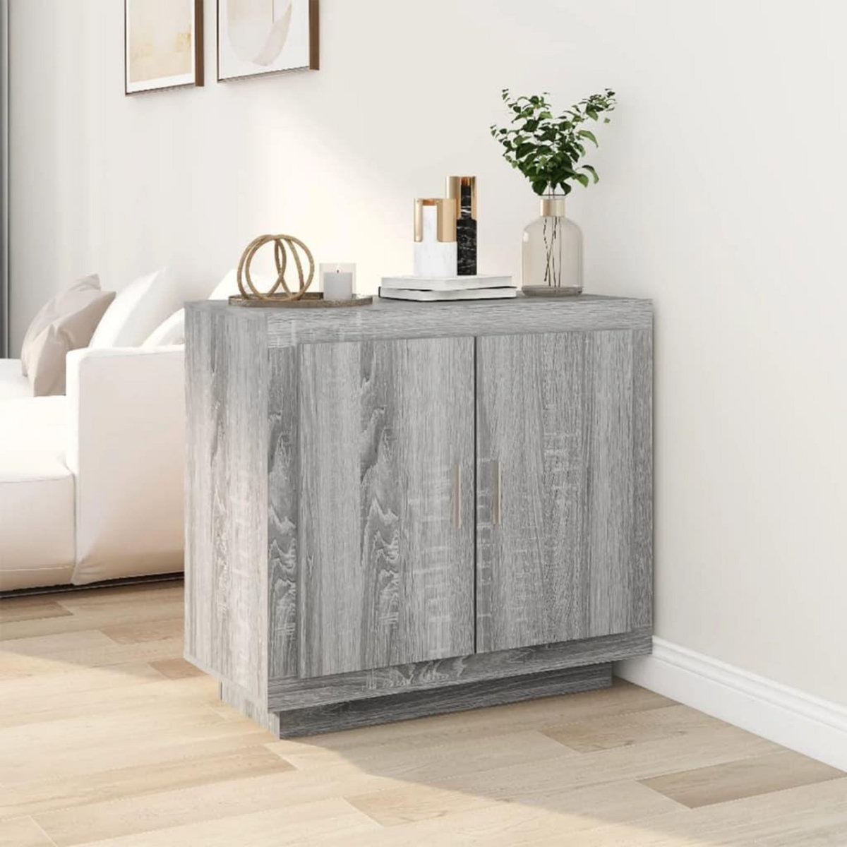 VIDAXL Buffet Sonoma gris 80x40x75 cm Bois d'ingenierie