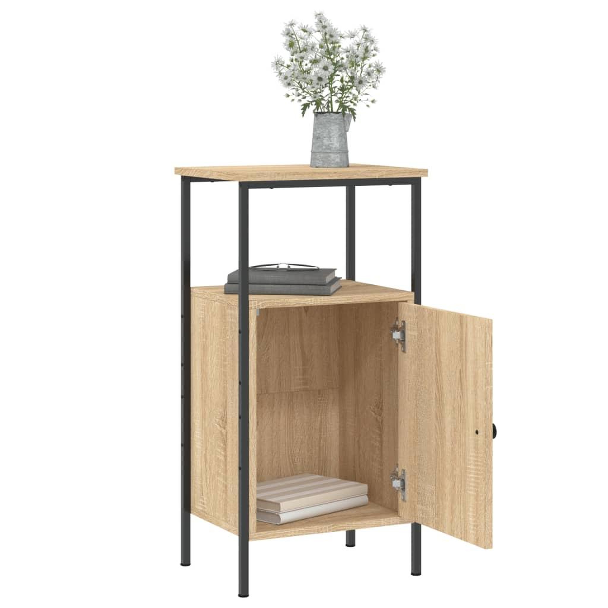 Voir la diapositive 4 : VIDAXL Tables de chevet 2 pcs chene sonoma 41x31x80 cm bois ingenierie