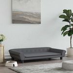 VIDAXL Lit pour chien gris fonce 100x50x21 cm velours