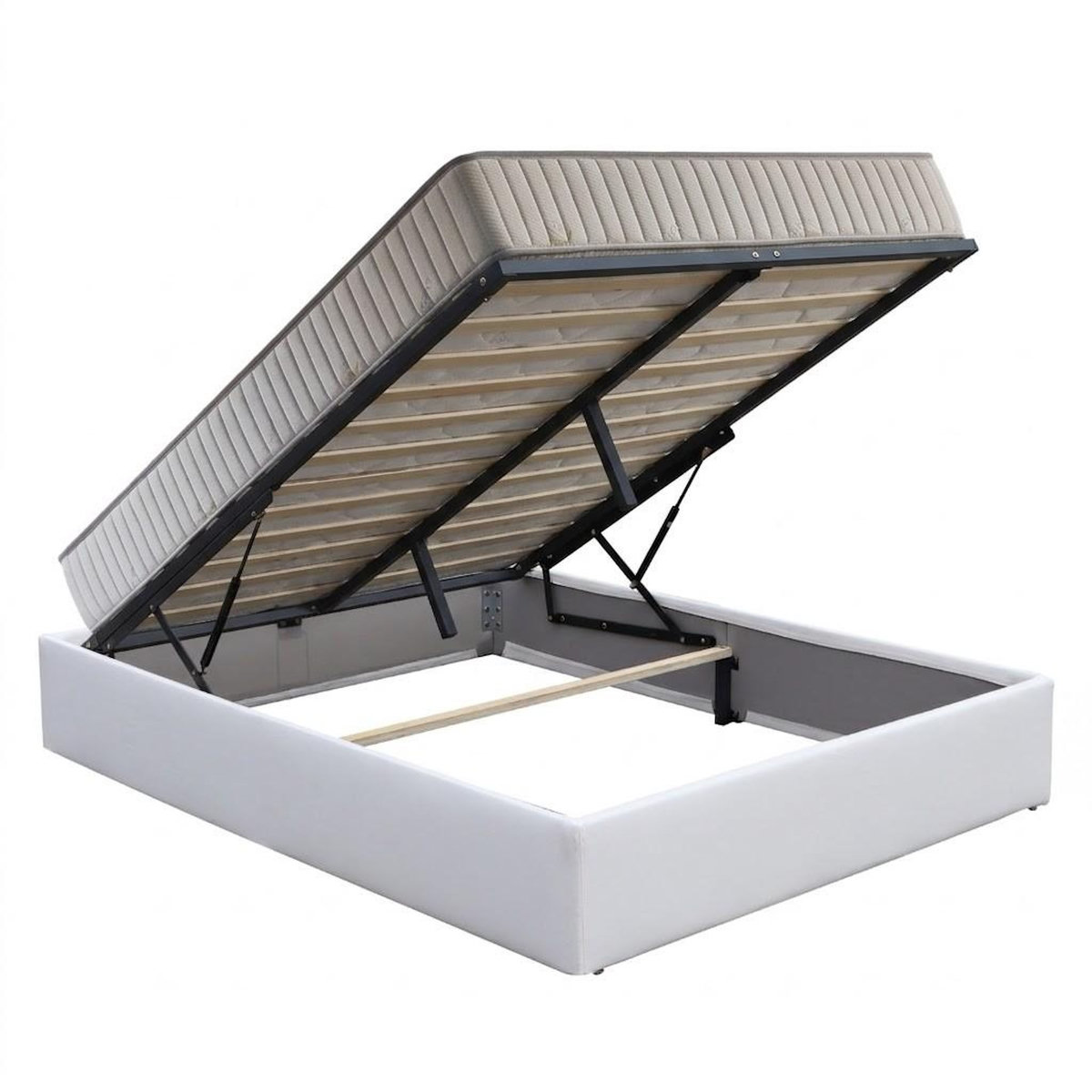 PROVENCE LITERIE Ensemble Lit Coffre et Matelas  Mousse Soutien Ferme Face