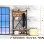 Voir la diapositive 2 : TOILINUX Porte manteau design industriel Sapphire - L. 90 x H. 180 cm - Noir