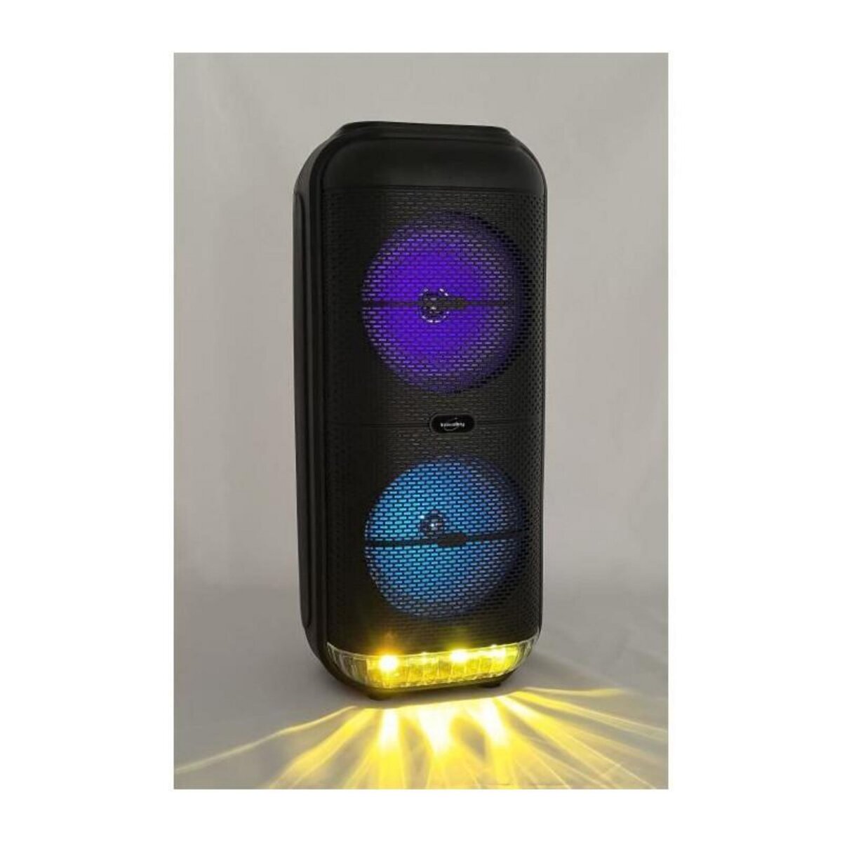 Inovalley Enceinte Karaoké lumineuse - INOVALLEY - KA22-BTH - Bluetooth V5.0 - 49 cm - 500 W - Noir
