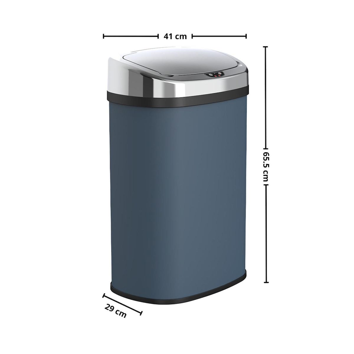 Kitchen move Poubelle automatique inox gris 58l - bat-58ls06a grey ss