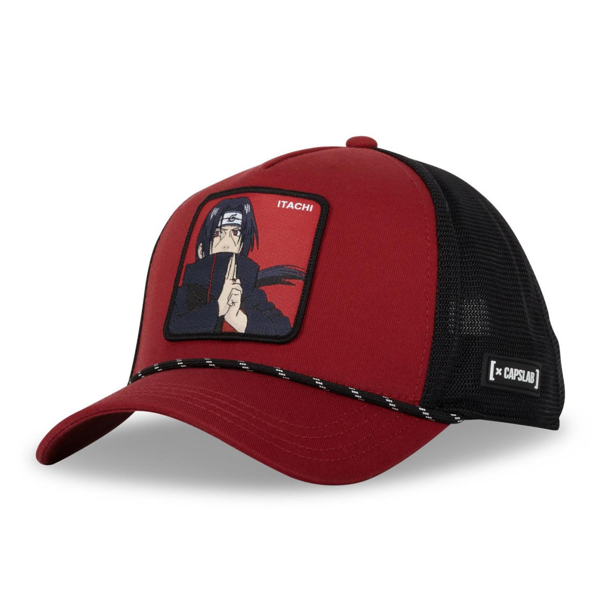 CAPSLAB Casquette homme trucker en serge de coton Naruto Shippuden Itachi