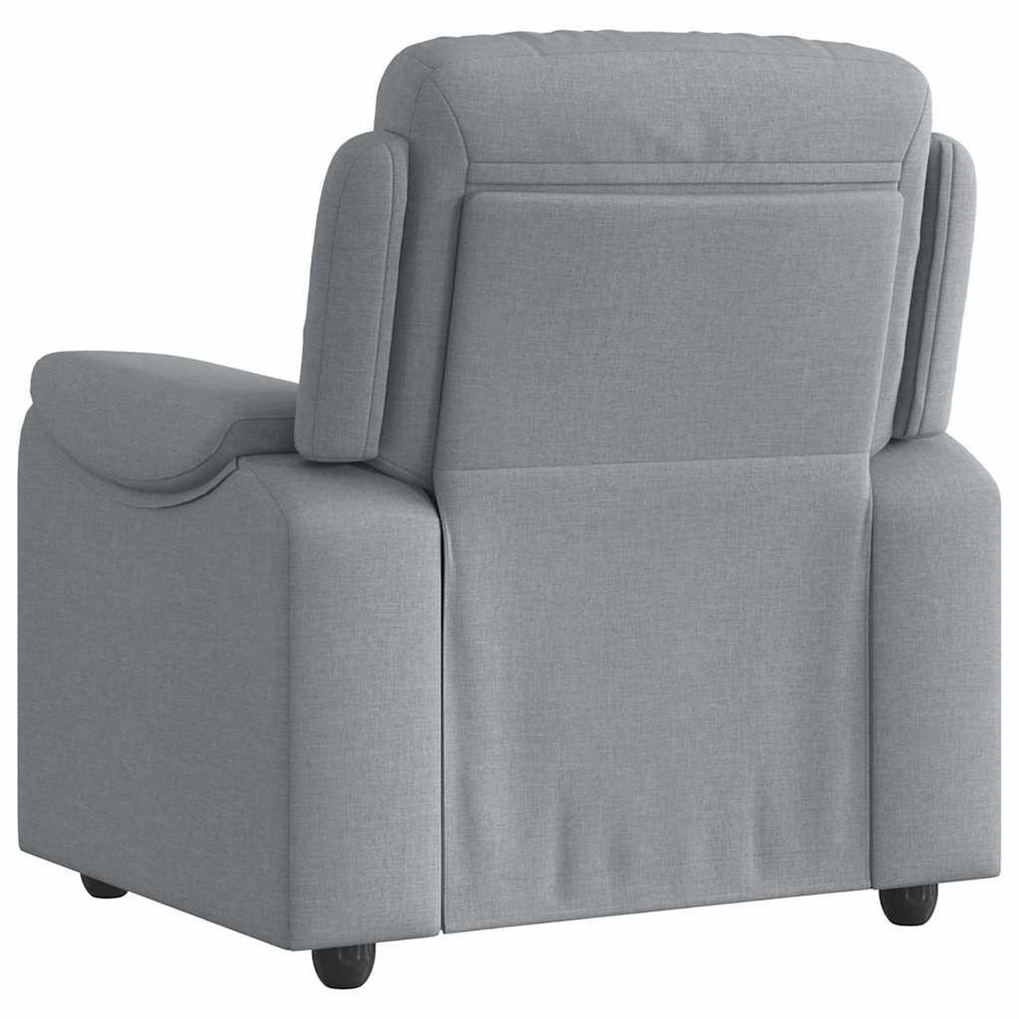 Voir la diapositive 5 : VIDAXL Fauteuil inclinable Gris clair Tissu