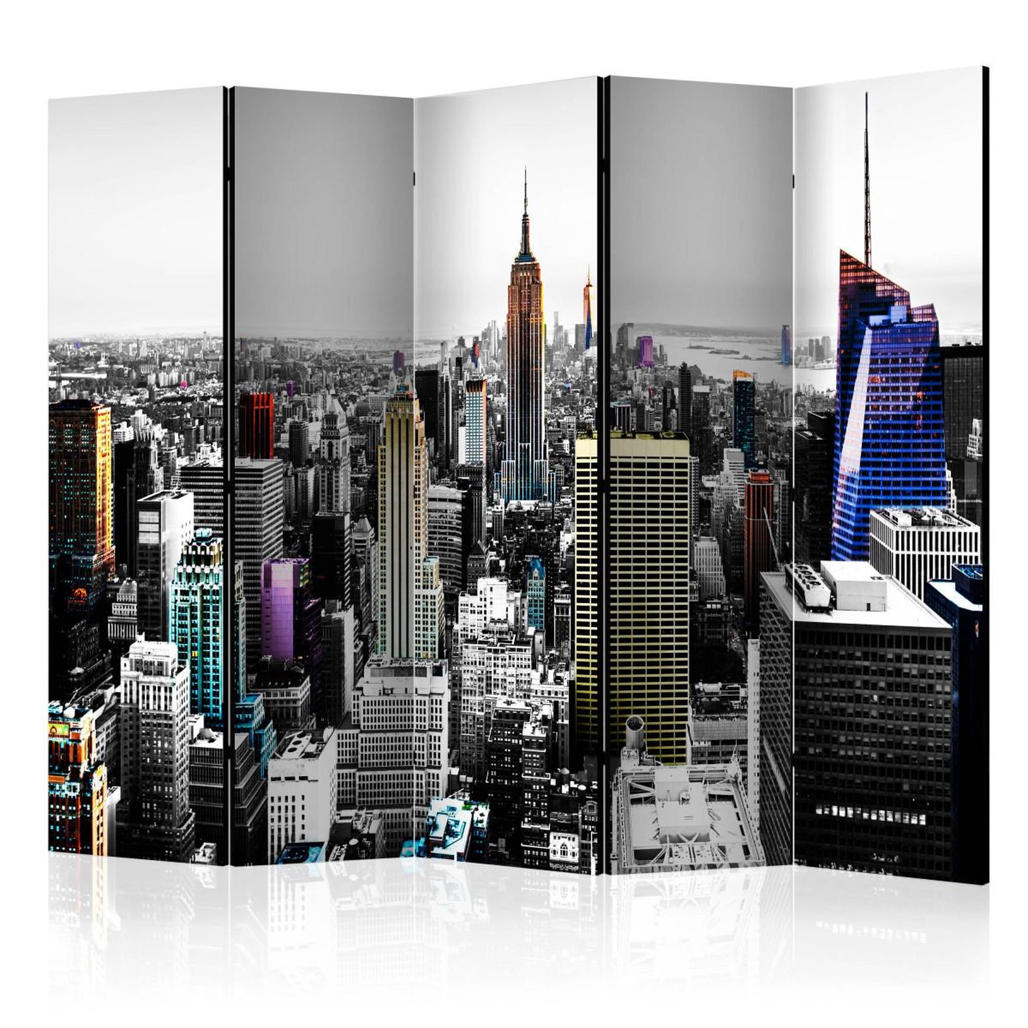 Paris Prix Paravent 5 volets  iridescent skyscrapers  172x225cm