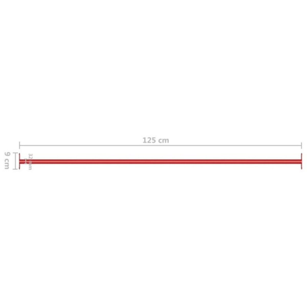 VIDAXL Barre de retournement 125 cm Acier Rouge