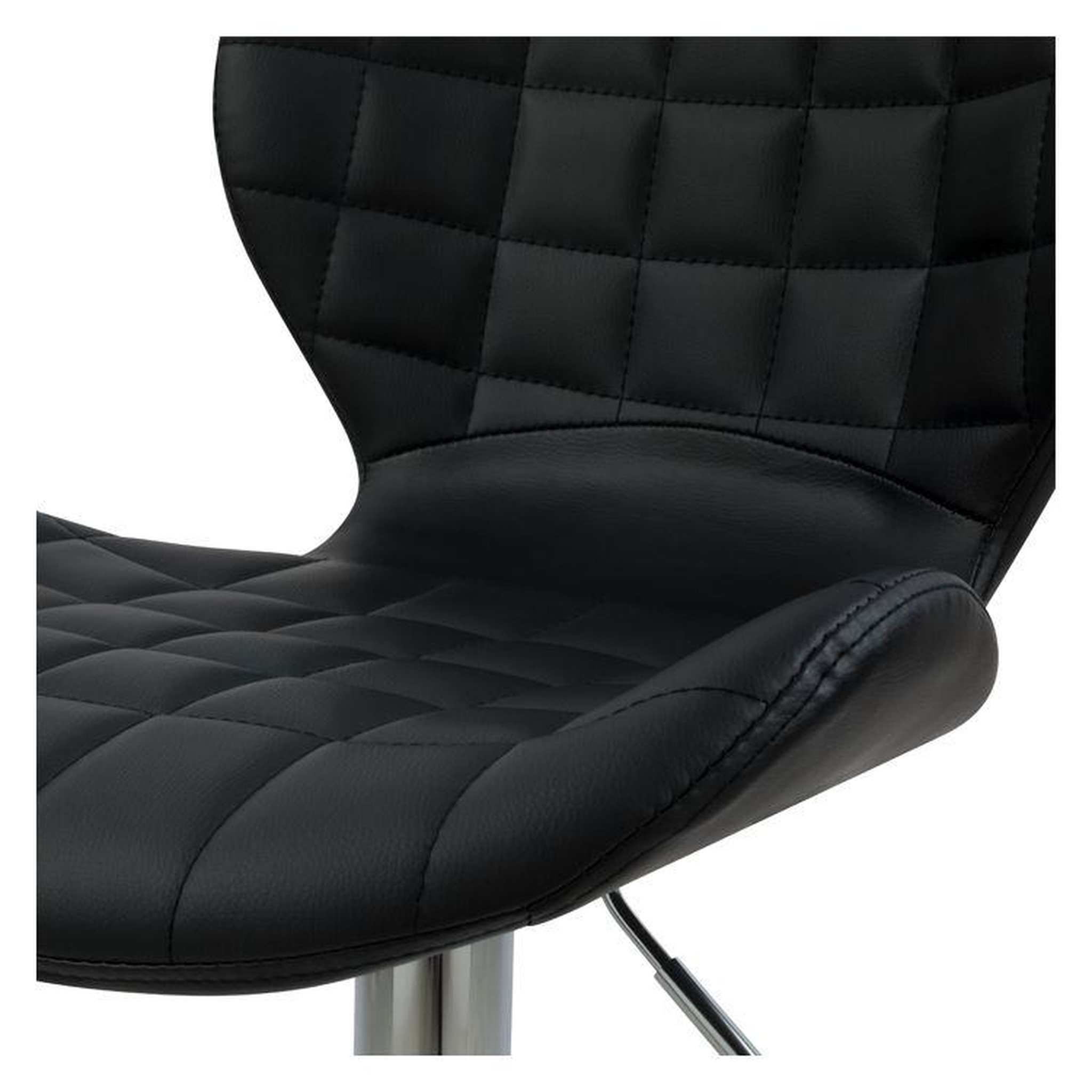 Voir la diapositive 6 : MAISON PAVANE Lot de 2 chaises de bar réglables 53/74 cm en cuir synthétique noir-mazzia