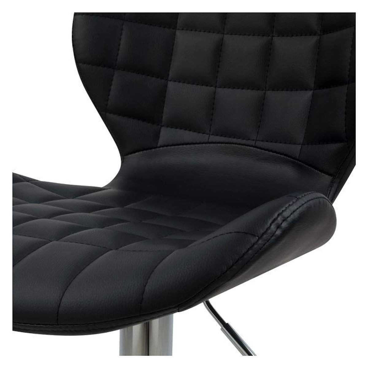 Rendez vous déco Lot de 2 chaises de bar réglables 53/74 cm en cuir synthétique noir-Mazzia