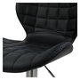 Voir la diapositive 6 : Rendez vous déco Lot de 2 chaises de bar réglables 53/74 cm en cuir synthétique noir-Mazzia