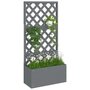 Voir la diapositive 3 : VIDAXL Jardiniere en treillis Gris 65x33x135 cm WPC