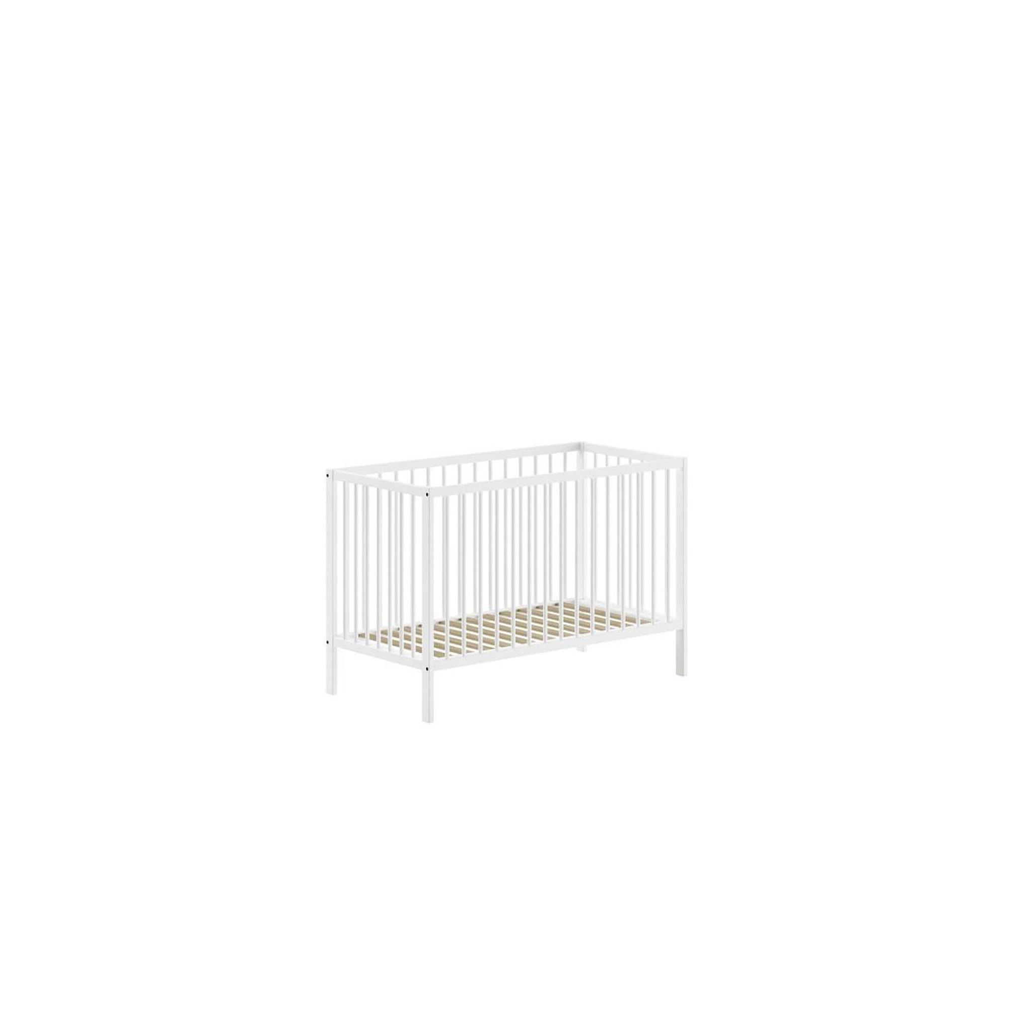 Voir la diapositive 3 : Paris Prix Pack - Lit Bébé & Table à Langer  Dino  60x120cm Blanc