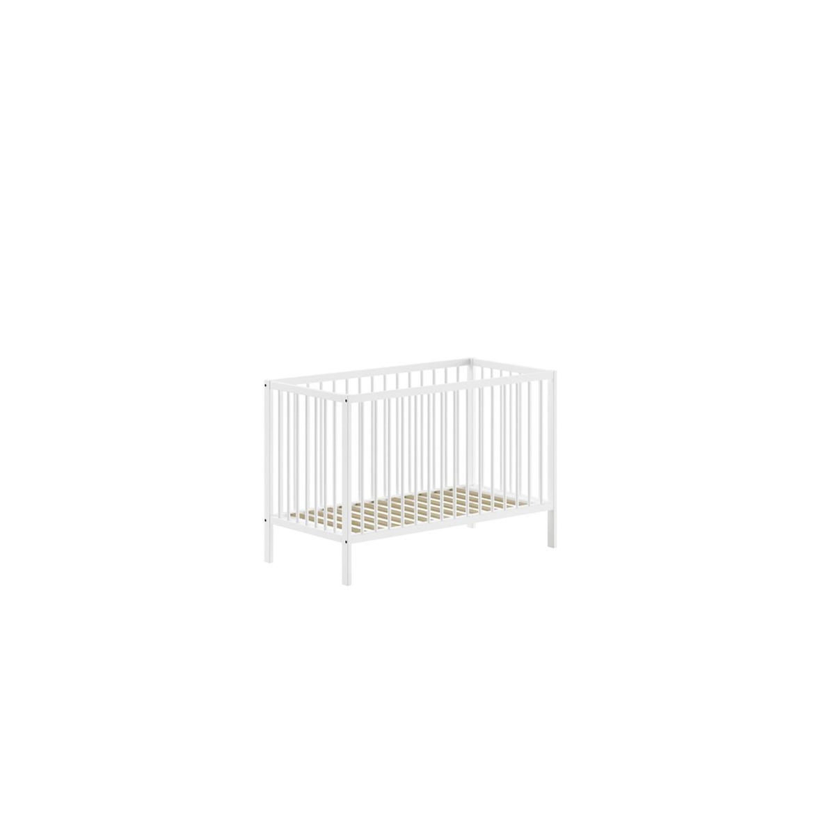 Paris Prix Pack - Lit Bébé & Table à Langer  Dino  60x120cm Blanc