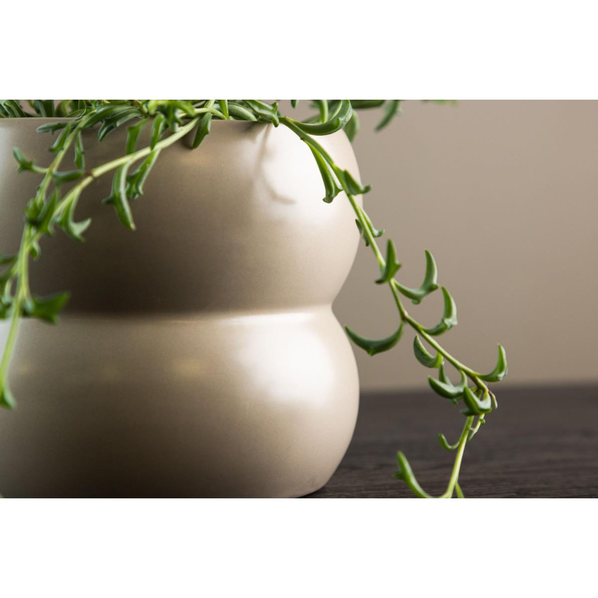 Voir la diapositive 3 : Paris Prix Pot Déco en Céramique  Dapne  16cm Beige