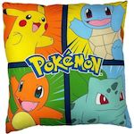 Pokemon Coussin double face - Carré - POKEMON - Pikachu et ses amis - Microfibre - 40 x 40 cm