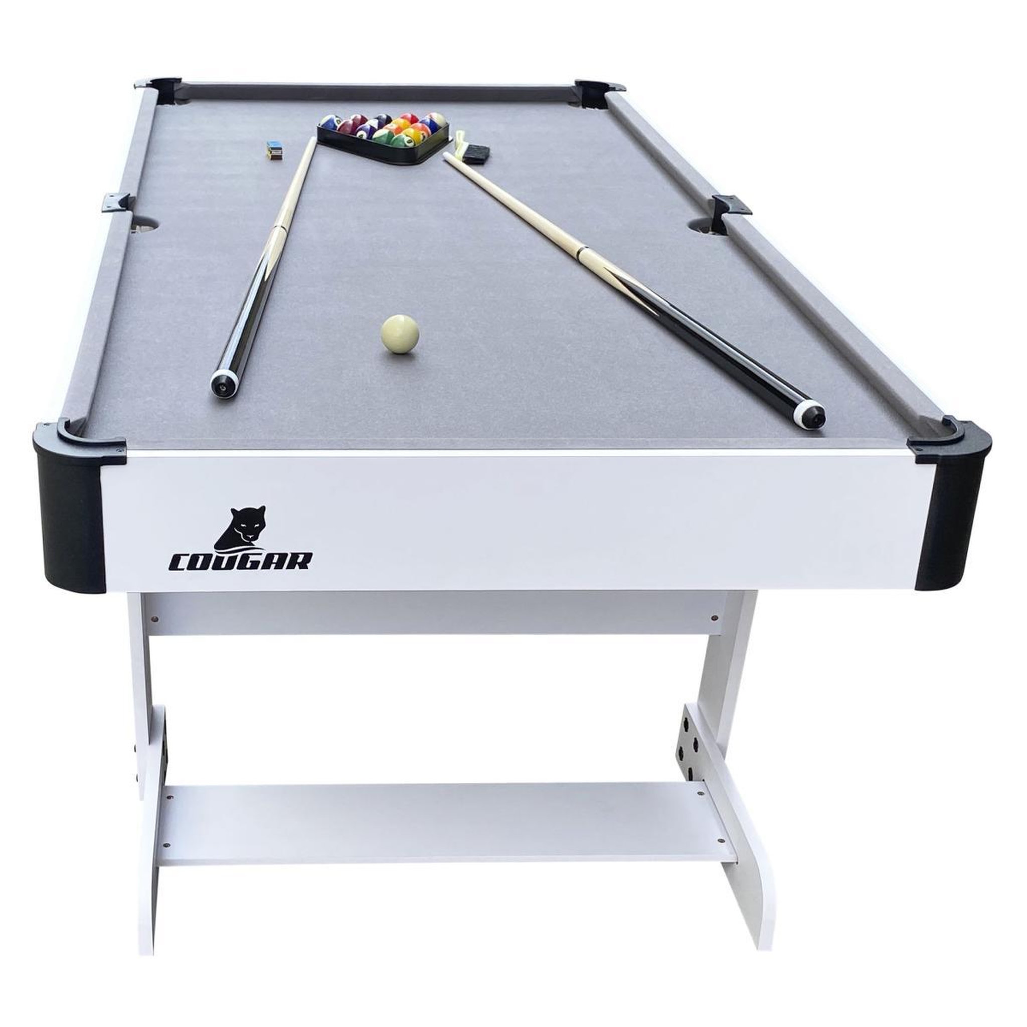 Voir la diapositive 2 : Cougar Billard pliable Hustle XL blanc-gris