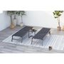 Voir la diapositive 6 : CONCEPT USINE Lot de 2 transats et une table d'appoint noir PRATO