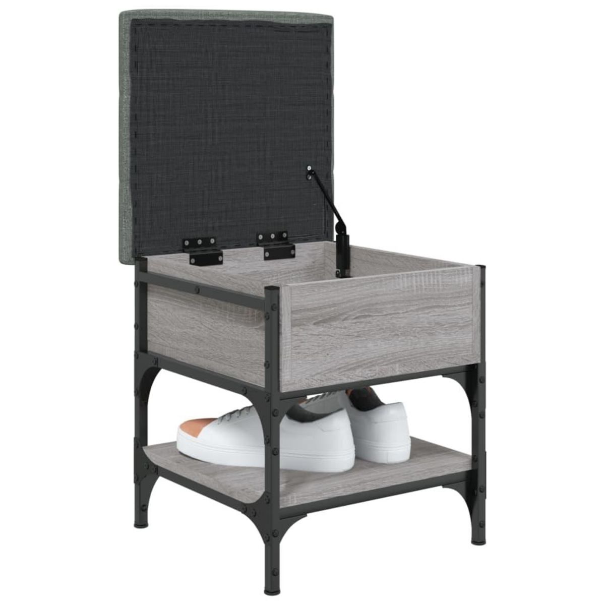 VIDAXL Banc a chaussures sonoma gris 42x42x45 cm bois d'ingenierie
