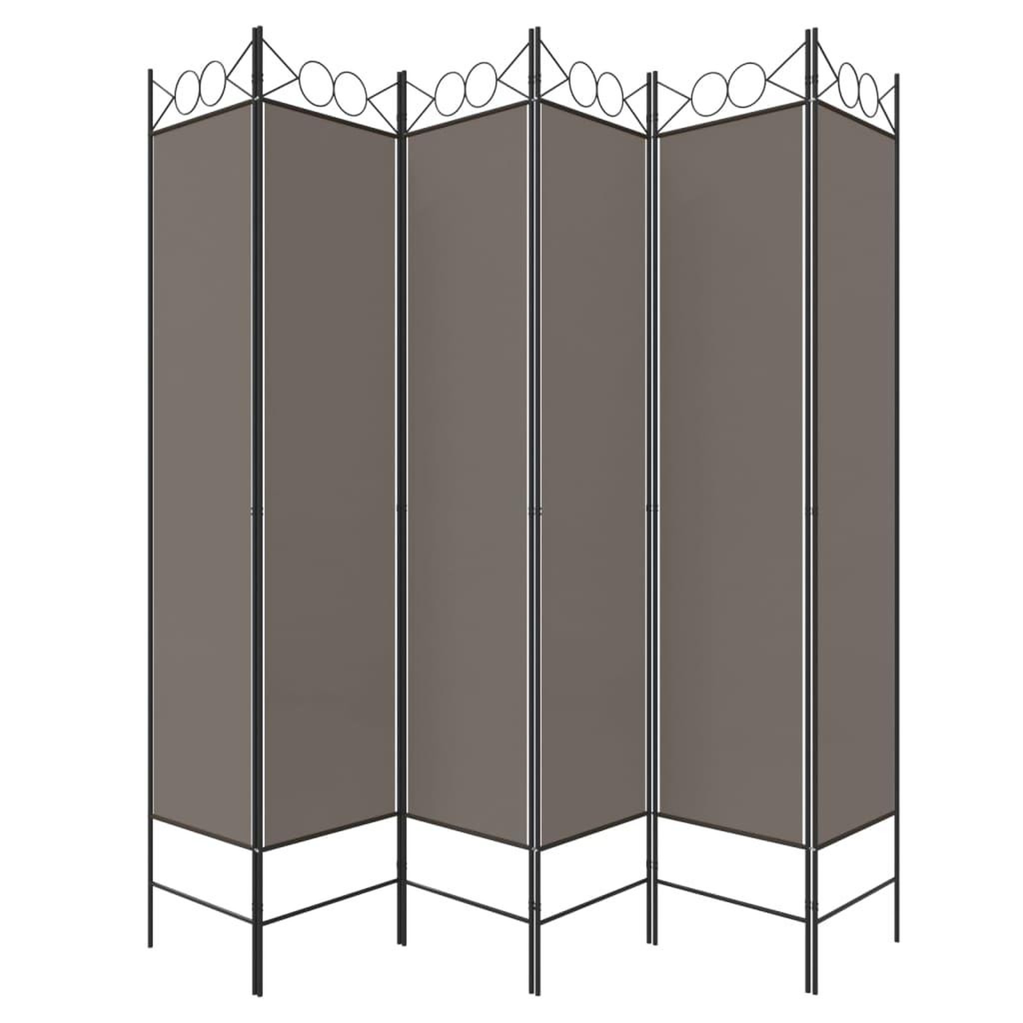 Voir la diapositive 4 : VIDAXL Cloison de separation 6 panneaux Anthracite 240x220 cm Tissu