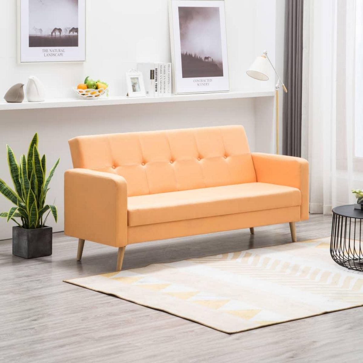 VIDAXL Canape Tissu Orange