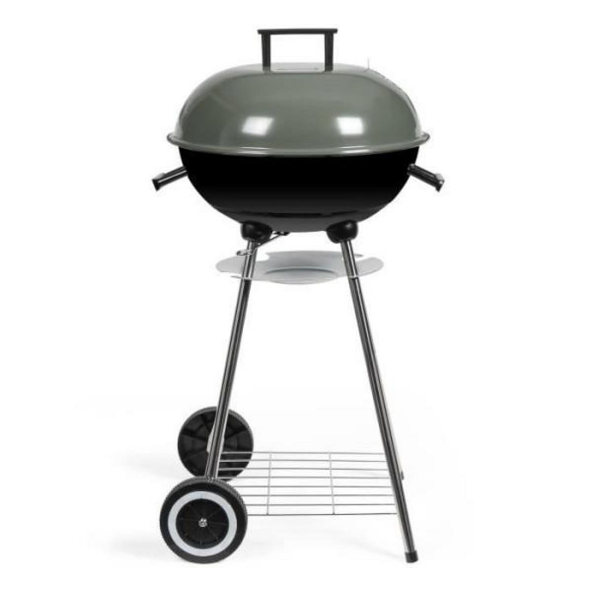 AAAAA Barbecue a charbon - LIVOO - DOC172K - ø41 cm - Grille en acier chromé - Hauteur 69,5 cm - Poignées - 2 roues crantées