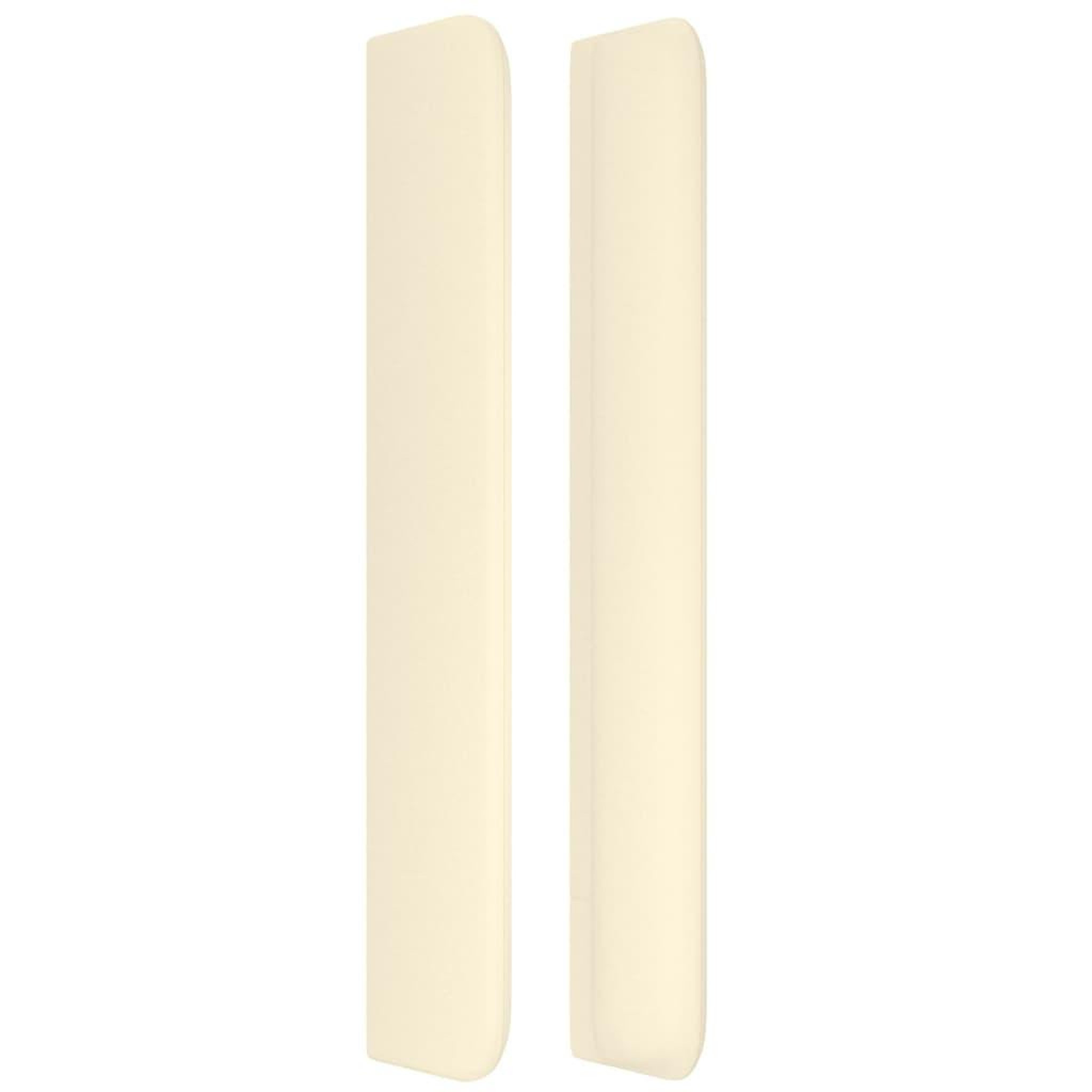 Voir la diapositive 4 : VIDAXL Tete de lit avec oreilles Creme 83x16x118/128 cm Similicuir