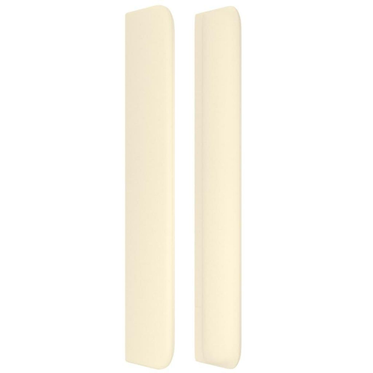 VIDAXL Tete de lit avec oreilles Creme 83x16x118/128 cm Similicuir