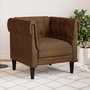 Voir la diapositive 1 : VIDAXL Fauteuil Chesterfield marron tissu