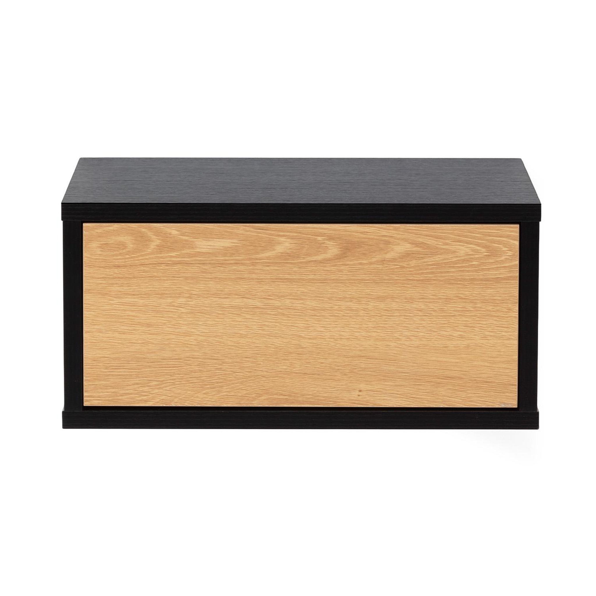 Voir la diapositive 4 : VS VENTA-STOCK Table de chevet flottante Apolo 1 tiroir couleur Noir