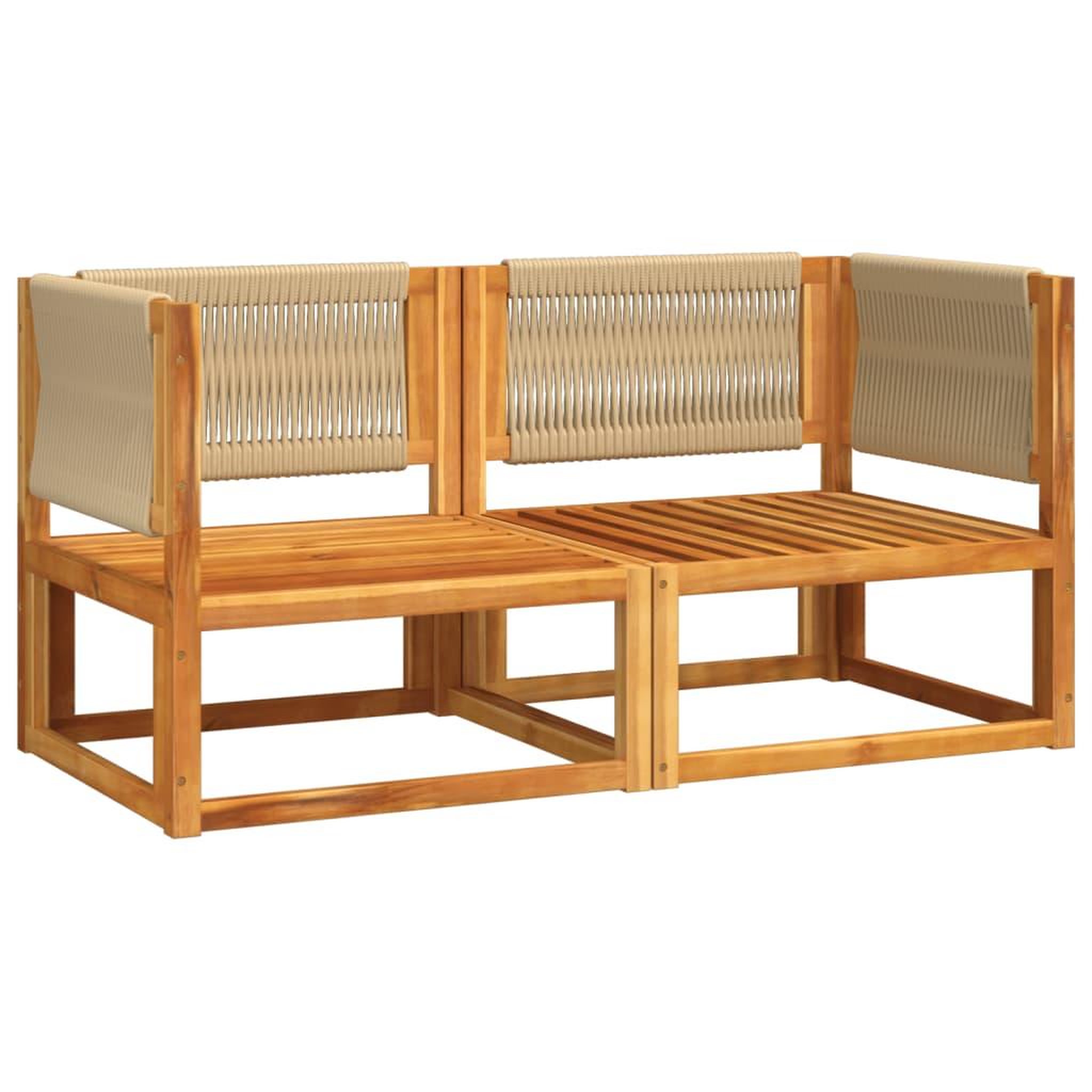 Voir la diapositive 3 : VIDAXL Canapes d'angle de jardin et coussins 2pcs bois massif d'acacia