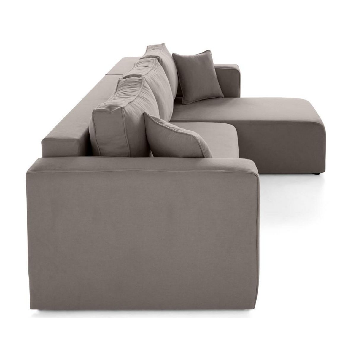 BEST MOBILIER Topaze - canapé d'angle déhoussable réversible 4 places en tissu