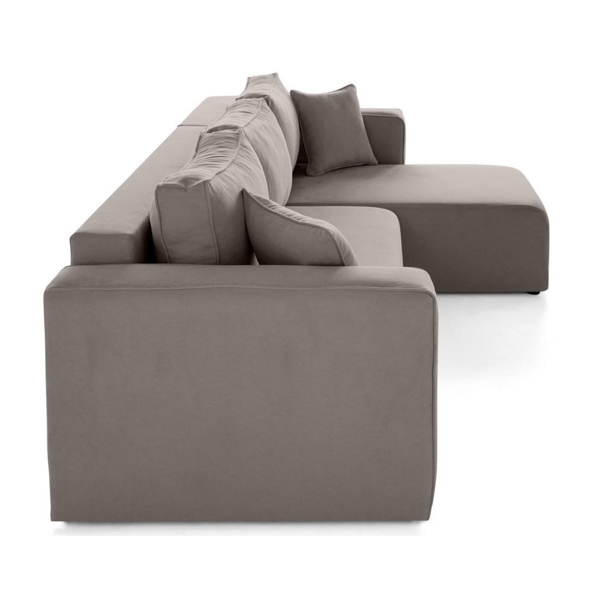 BEST MOBILIER Topaze - canapé d'angle déhoussable réversible 4 places en tissu