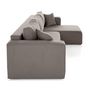 Voir la diapositive 4 : BEST MOBILIER Topaze - canapé d'angle déhoussable réversible 4 places en tissu