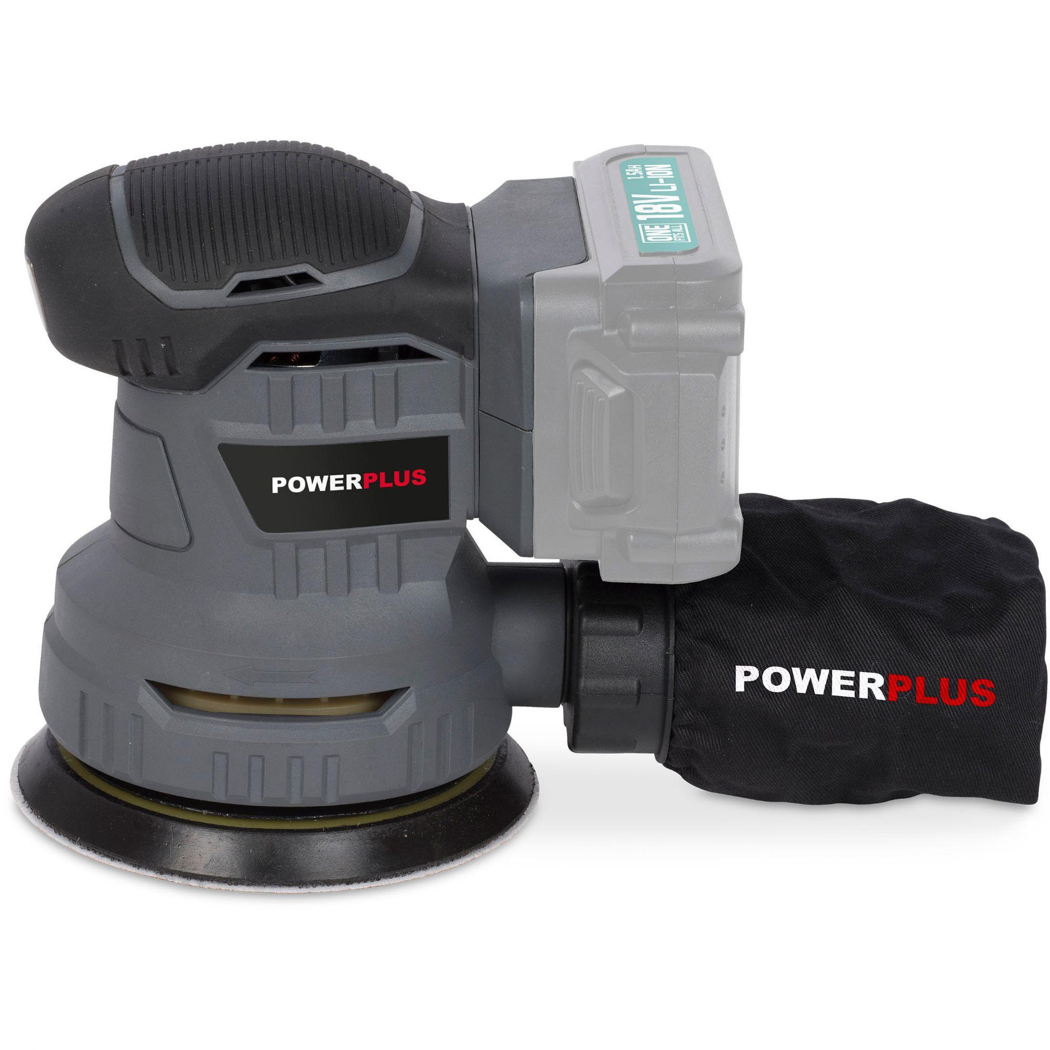 Voir la diapositive 4 : POWERPLUS Ponceuse rotative 18v  sans batterie