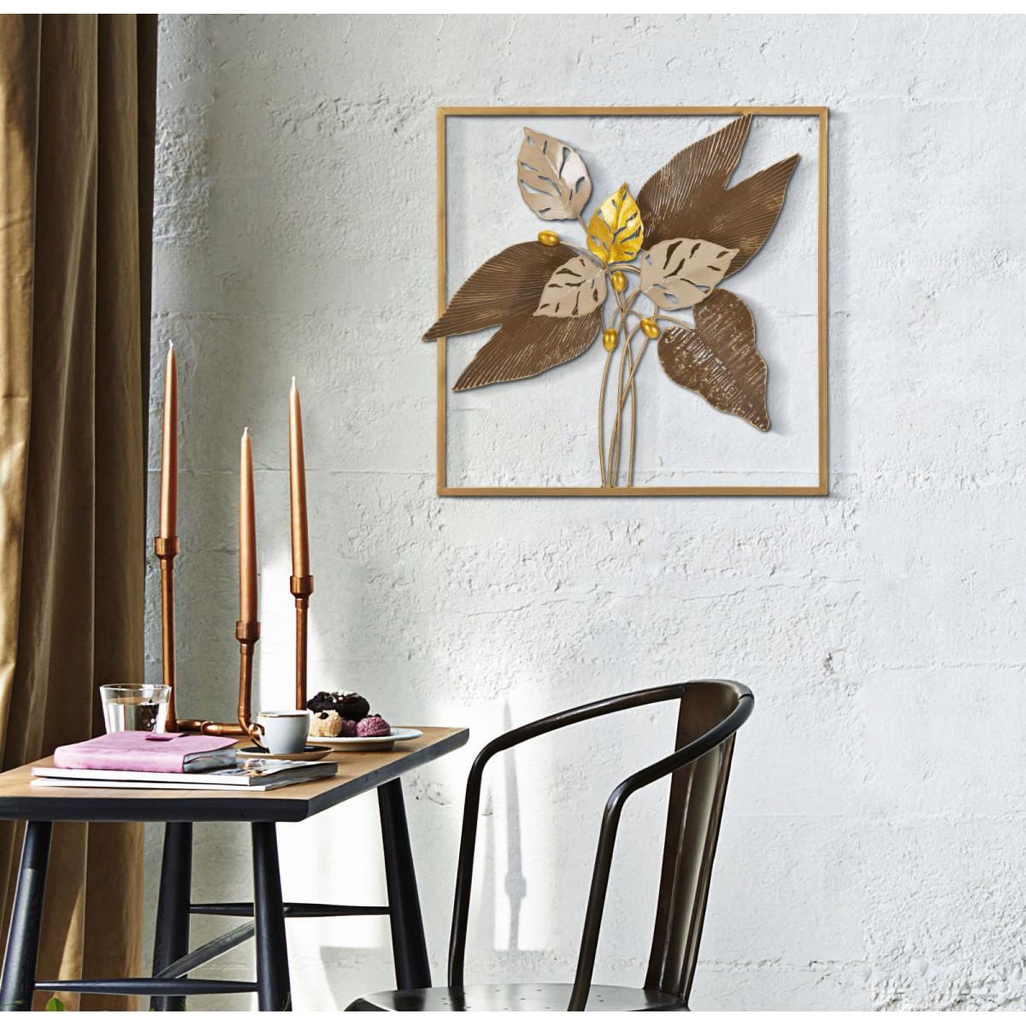 Voir la diapositive 5 : Paris Prix Décoration murale encadrée en métal  browy  50cm multicolore