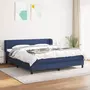 VIDAXL Sommier a lattes de lit avec matelas Bleu 180x200 cm Tissu