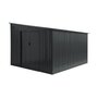 Voir la diapositive 1 : SWEEEK Abri de jardin acier 8.96m² avec kit d'ancrage anthracite L 277.5 x l 322 x H 203 cm - Ornay