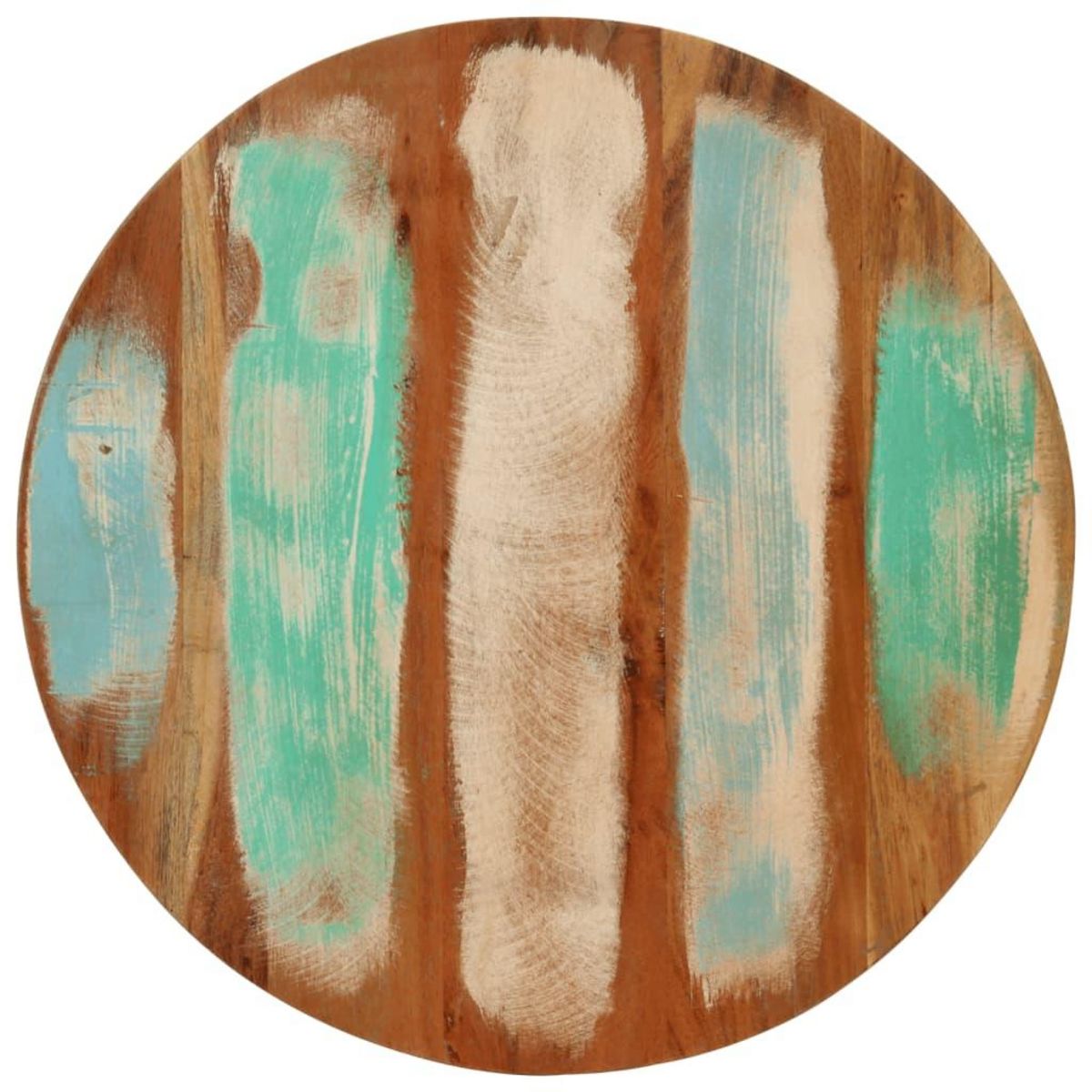 VIDAXL Table basse Ø50x35 cm bois de recuperation massif et acier