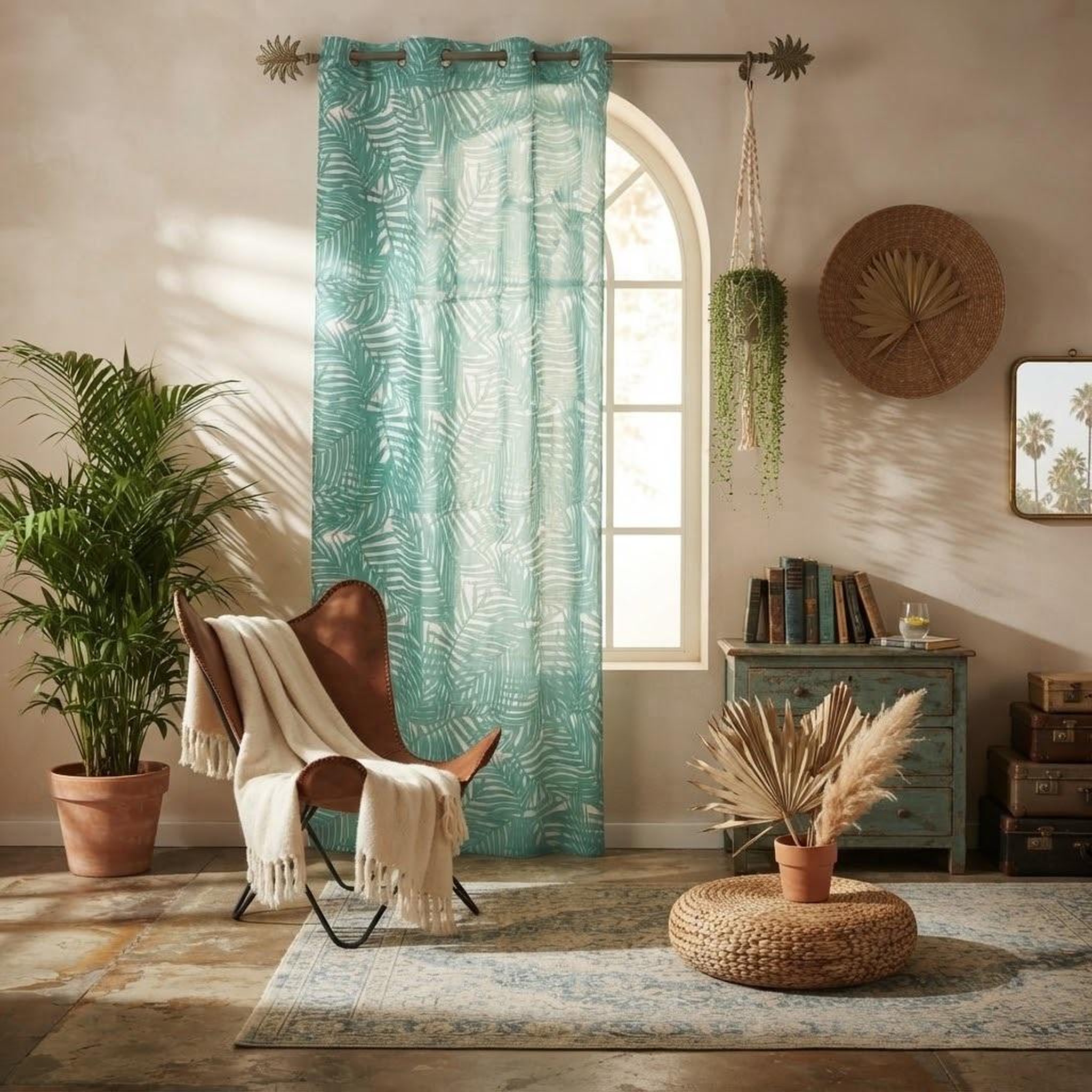 Voir la diapositive 5 : Eden Voilage a oeillets eucalys design et moderne