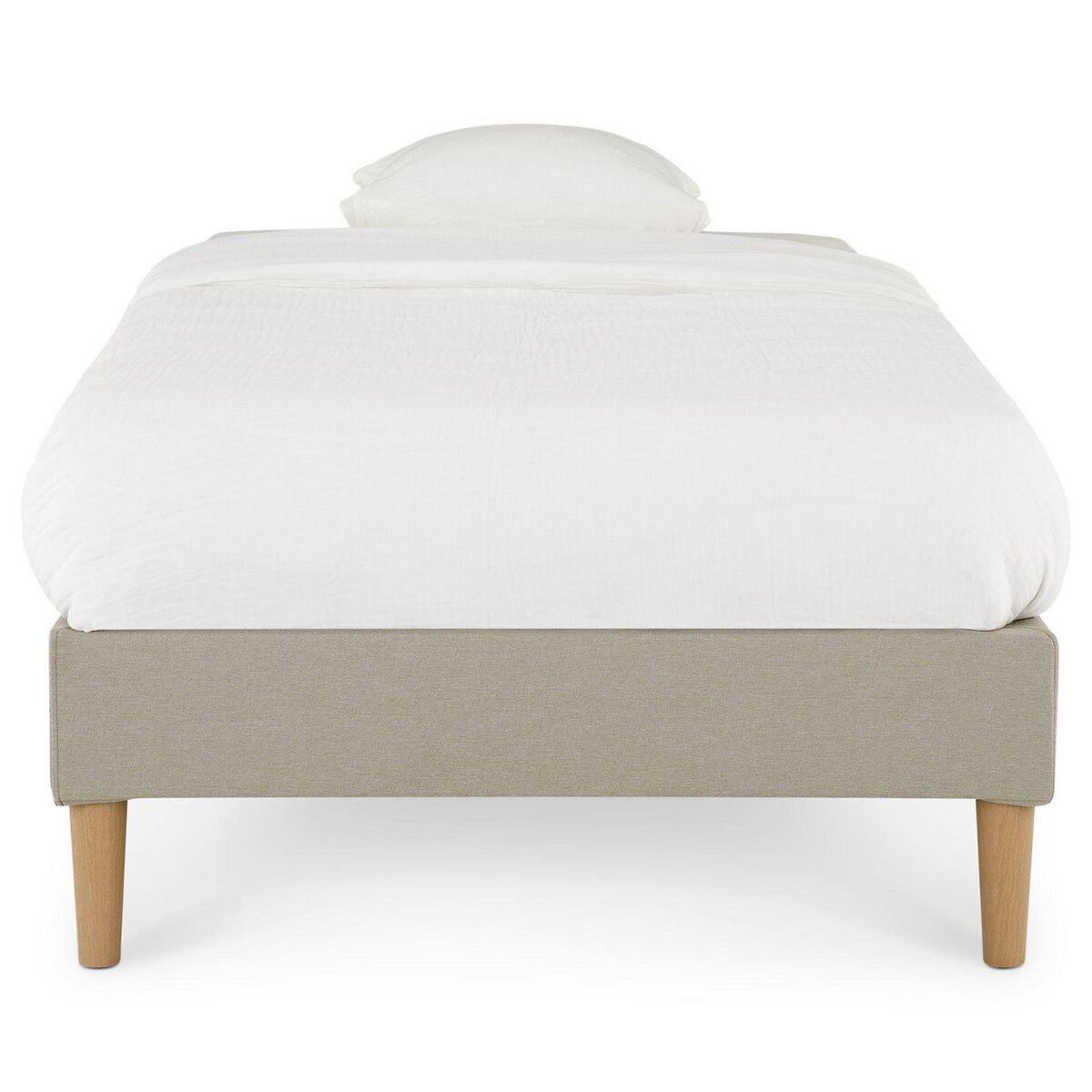 IDIMEX Sommier tapissier PAIMPOL 90 x 190 cm revêtement tissu