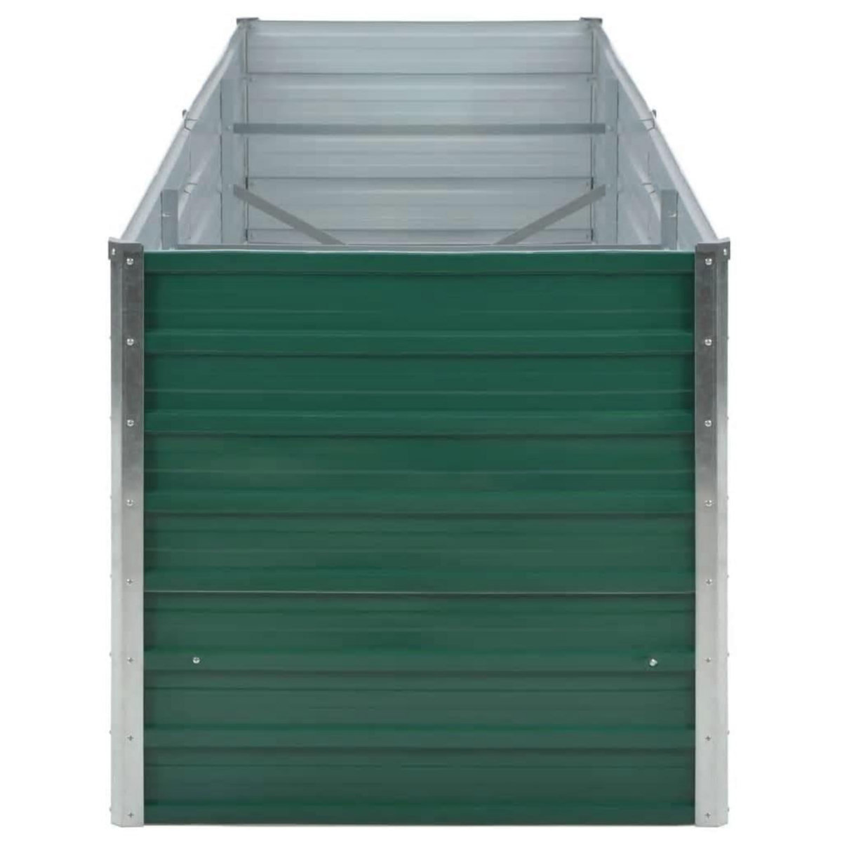 VIDAXL Lit sureleve de jardin Acier galvanise 240x80x77 cm Vert