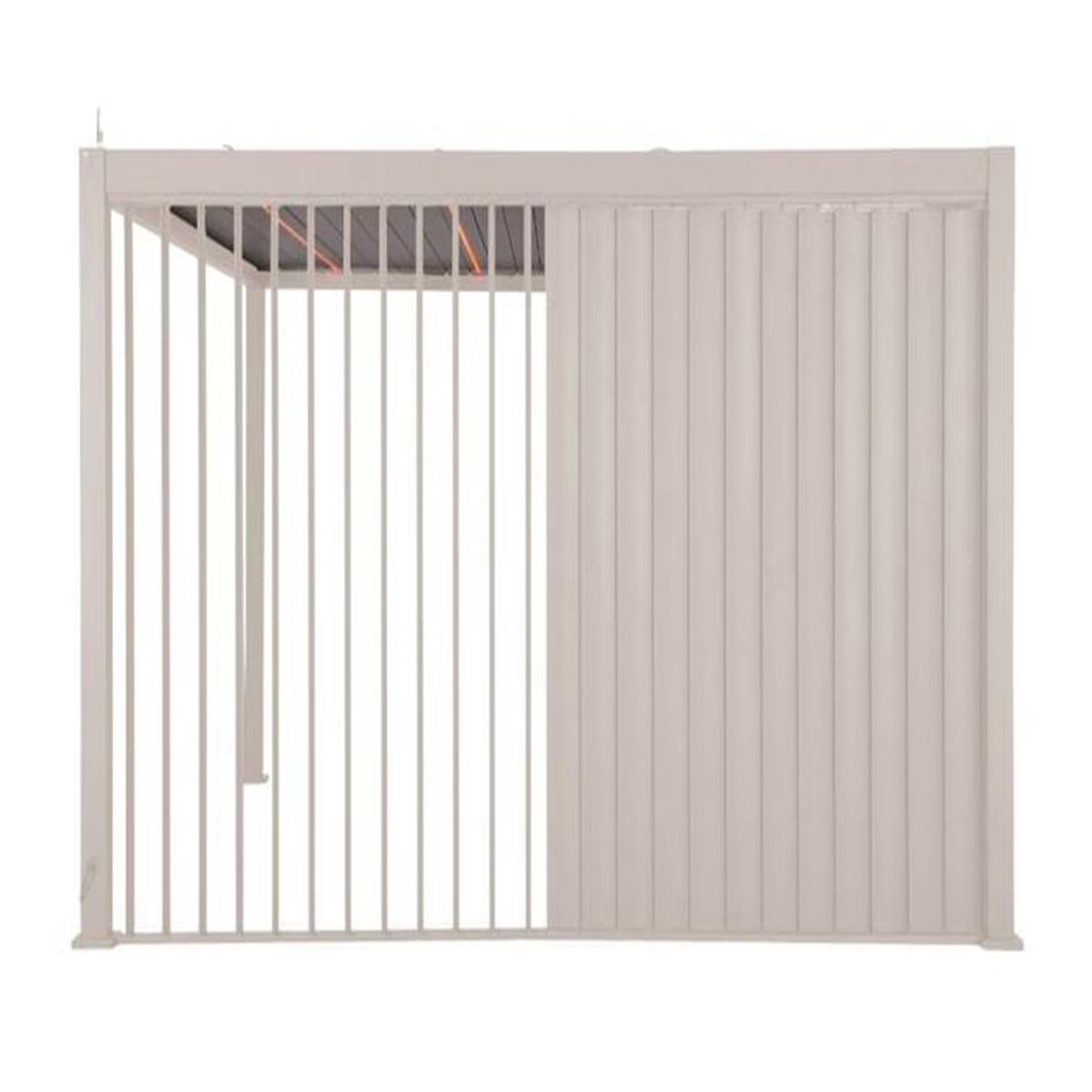 Voir la diapositive 2 : HESPERIDE Persienne verticale pour pergola evora côté 4 m argile - hespéride