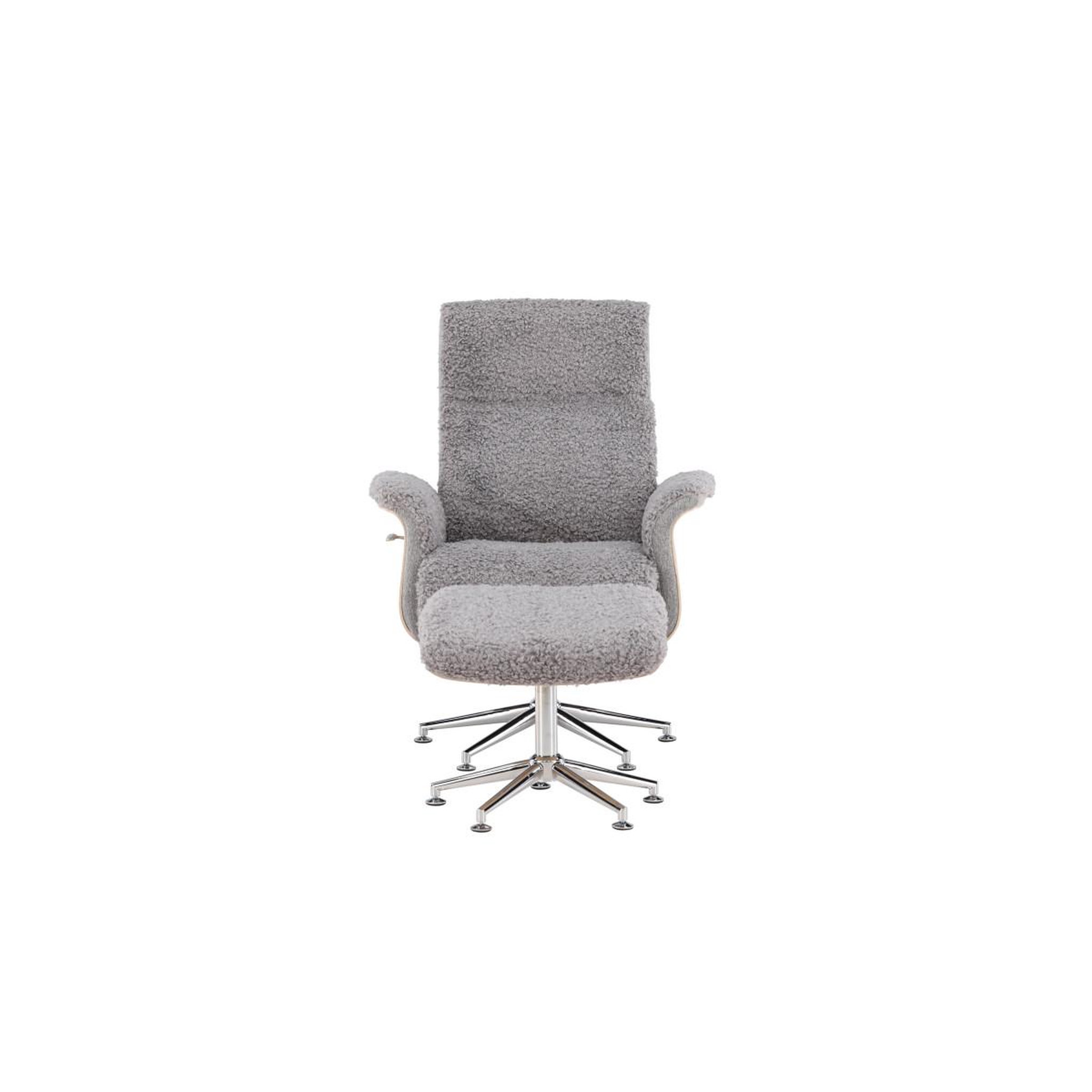 Voir la diapositive 6 : Paris Prix Fauteuil avec repose-pieds  hagon  112cm gris