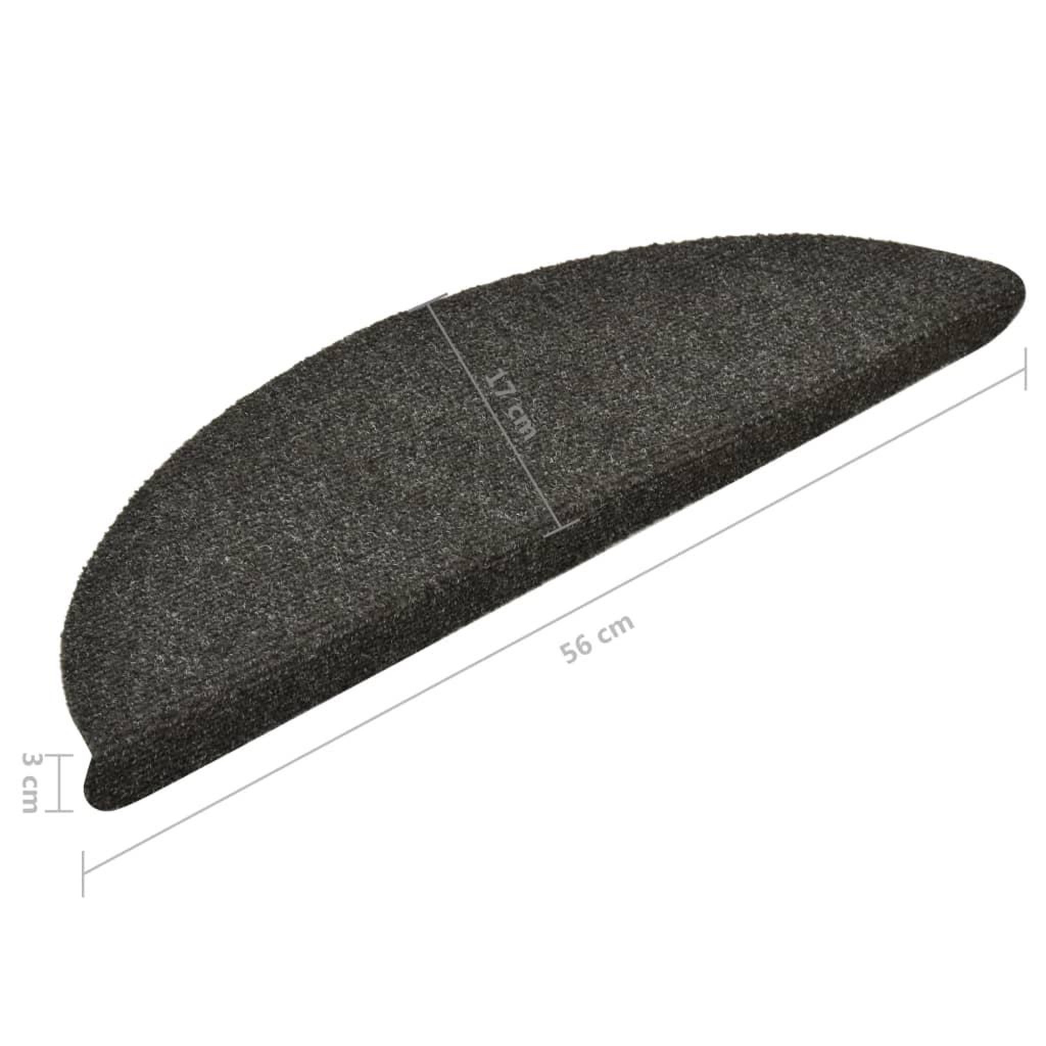 Voir la diapositive 6 : VIDAXL Tapis d'escalier autocollants 15 pcs anthracite 56x17x3 cm