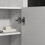 Voir la diapositive 6 : KLEANKIN Armoire haute murale de salle de bain ou WC - placard porte 2 étagères - dim. 41L x 18l x 52H cm - MDF blanc mat laqué