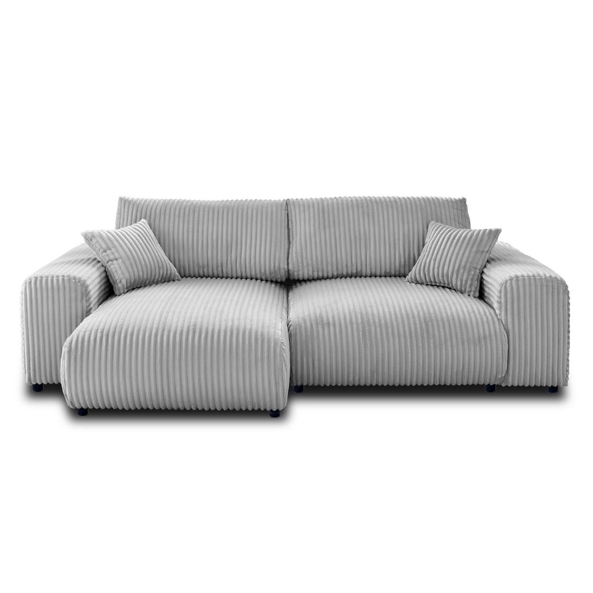 LISA DESIGN Garance - canapé d'angle réversible - 4 places - en velours côtelé grosses côtes