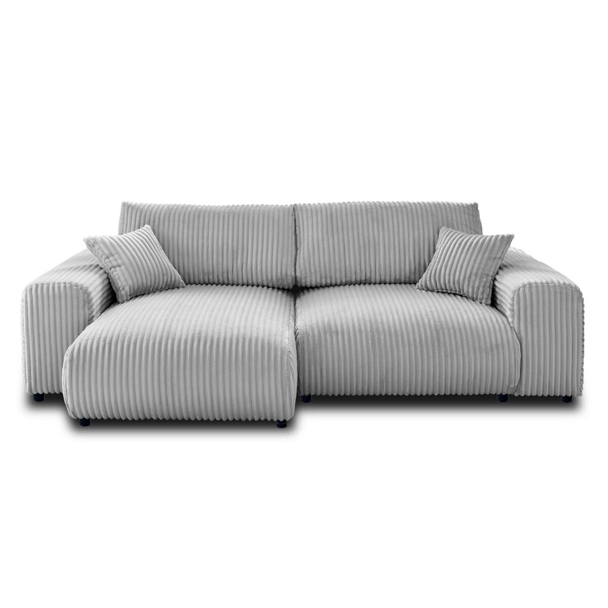 LISA DESIGN Garance - canapé d'angle réversible - 4 places - en velours côtelé grosses côtes