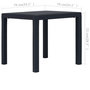 Voir la diapositive 5 : VIDAXL Table de jardin Anthracite 79x79x72cm Plastique Aspect de rotin