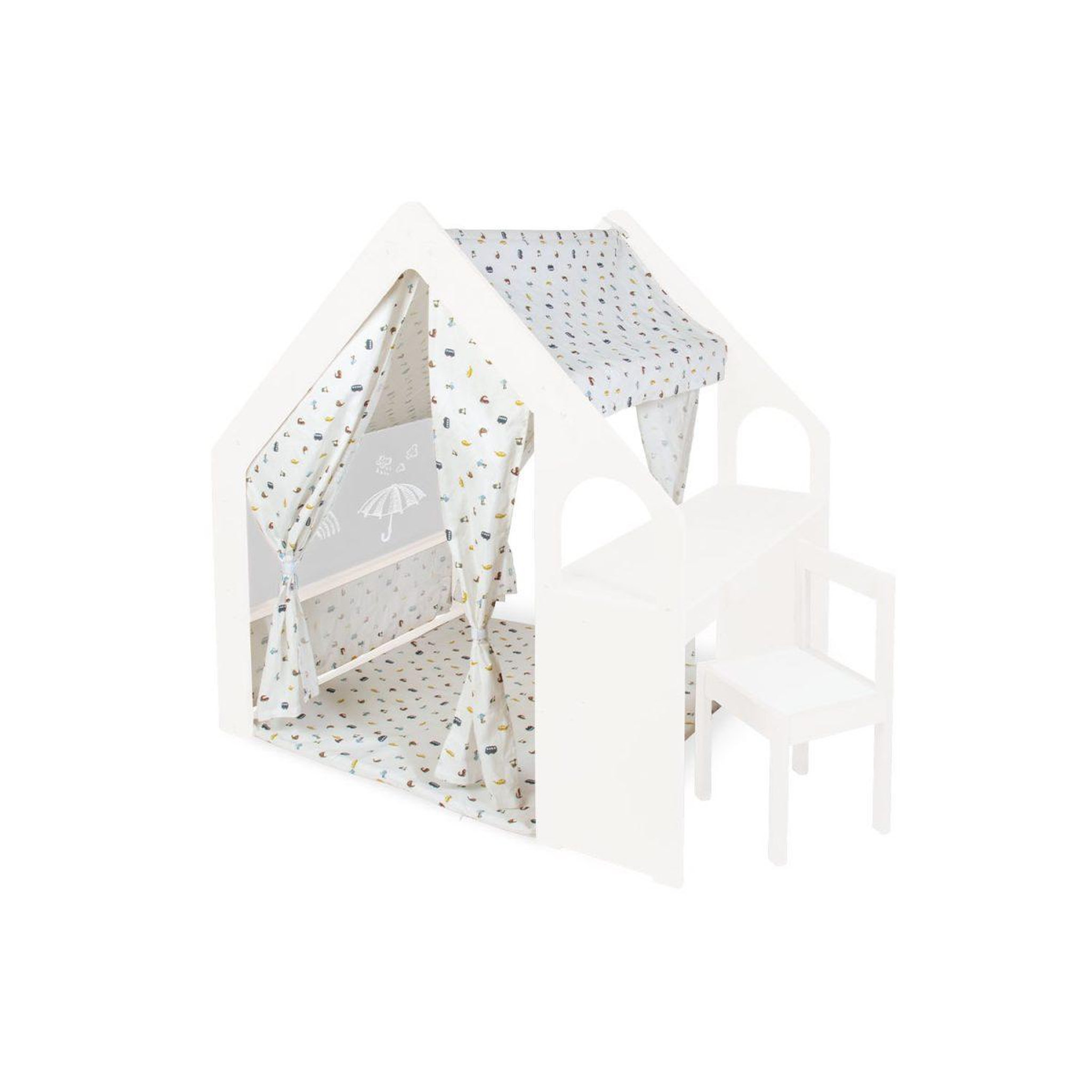 Pinolino Toit en tissu pour maisonnette Thilda - motif Kleine Flitzer